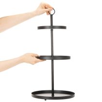 položky Třípatrový kovový kulatý servírovací stojan pro vícepatrovou dekoraci stolu, 61 cm