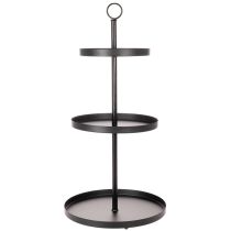 položky Třípatrový kovový kulatý servírovací stojan pro vícepatrovou dekoraci stolu, 61 cm