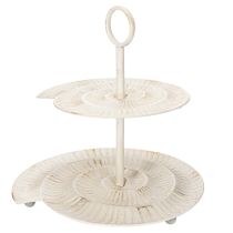položky Vintage stupňovitý servírovací stojan pro stylovou dekoraci v obývacím pokoji nebo na parapetu, 39 cm