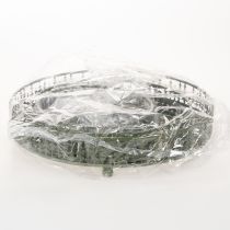 položky Kovový servírovací stojan, zelený, tři úrovně, dekorace ve tvaru jedle, kulatý, 49 cm