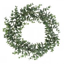 Dekorativní věnec eukalyptus zelený Umělý eukalyptový věnec Ø32cm