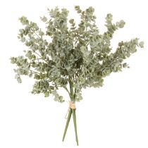 položky Umělá větvička eukalyptu, dekorativní větvička do vázy a kytice, 49 cm, 4 kusy
