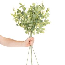 položky Umělá větvička eukalyptu s kulatými listy, 75 cm, 4 kusy