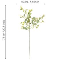 položky Umělá větvička eukalyptu s kulatými listy, 75 cm, 4 kusy