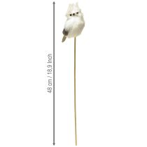položky Sova na tyči bílá 9cm L48cm