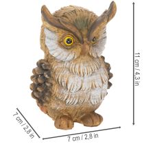 položky Figurka sovy, malá sedící sova, dekorace, 11 cm