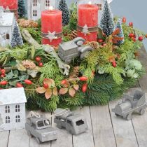 položky Dekorativní kovová auta k zavěšení ve vintage stylu, různé velikosti, 9-10 cm, 4 kusy