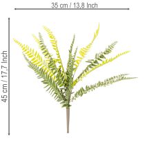 položky Umělá kapradina, umělá zelená rostlina k dekoraci, 45 cm