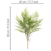 položky Umělá kapradina, dekorativní zelená rostlina pro květinovou výzdobu, 80 cm