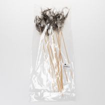 položky Dekorativní kolíky z peří s přírodním peřím, velikonoční dekorace pro elegantní aranžmá, 37 cm, 12 kusů