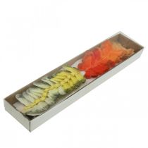 položky Péřový motýlek na drátě 5cm oranžová, žlutá 24 ks