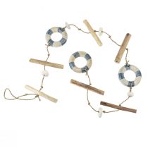 položky Okenní dekorace námořní záchranné kruhy dřevěná dekorace letní 90cm