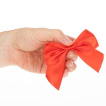 položky Dekorativní červená mašle, předvázaná pro tvoření a balení, 11 cm, 25 kusů