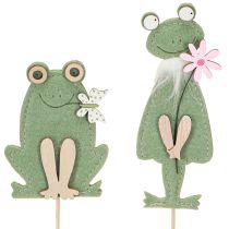 položky Ozdobné zátky Felt Frog – Pružinové zátky na květiny a aranžmá 10 cm 12 ks