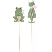 položky Ozdobné zátky Felt Frog – Pružinové zátky na květiny a aranžmá 10 cm 12 ks