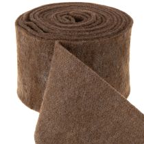 položky Hnědá vlněná plstěná stuha, 15 cm x 5 m, na dekoraci a tvoření