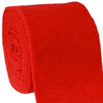 položky Plstěná stuha 15cm x 5m tmavě červená