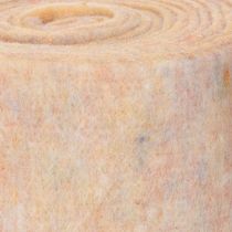 položky Plstěná páska, dvoubarevná chňapka z vlněné plsti, oranžová/vícebarevná, 15 cm x 5 m