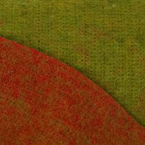 položky Vlněná plstěná páska jako dvoubarevný květináčový lem pro květinářství, zeleno-červená, 15 cm x 5 m