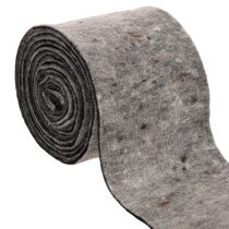 položky Dvoubarevný pant na květináč z vlněné plsti, šedo-černý, 15 cm x 5 m
