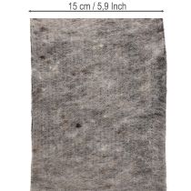 položky Dvoubarevný pant na květináč z vlněné plsti, šedo-černý, 15 cm x 5 m