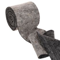 položky Dvoubarevný pant na květináč z vlněné plsti, šedo-černý, 15 cm x 5 m