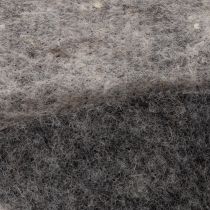 položky Dvoubarevný pant na květináč z vlněné plsti, šedo-černý, 15 cm x 5 m