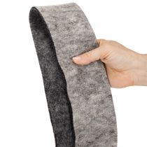 položky Plstěná páska, popruh na hrnec, 100% vlna, šedo-černá, šířka 7,5 cm, délka 5 m