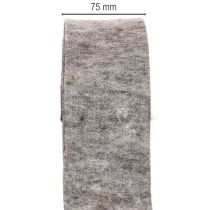 položky Plstěná páska, popruh na hrnec, 100% vlna, šedo-černá, šířka 7,5 cm, délka 5 m