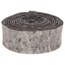 položky Plstěná páska, popruh na hrnec, 100% vlna, šedo-černá, šířka 7,5 cm, délka 5 m