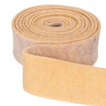 položky Plstěná chňapka jako dvoubarevná chňapka z čisté vlny, oranžová/vícebarevná, šířka 7,5 cm, délka 5 m