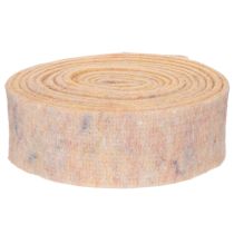 položky Plstěná chňapka jako dvoubarevná chňapka z čisté vlny, oranžová/vícebarevná, šířka 7,5 cm, délka 5 m