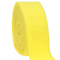 položky Plstěná stuha žlutá ozdobná stuha filc 7,5cm 5m