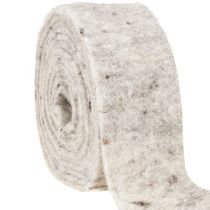 položky Plstěná stuha šedá 7,5cm 5m