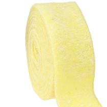 položky Plstěná stuha světle žlutá 7,5cm 5m