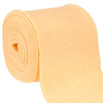 položky Plstěná stuha světle oranžová 15cm 5m
