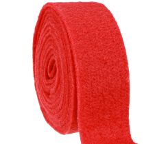 položky Plstěná stuha červená 7,5cm 5m