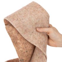 položky Vlněná plstěná stuha, dvoubarevná, prodává se na metráž pro kreativní projekty, hnědá/bílá, 15 cm x 5 m