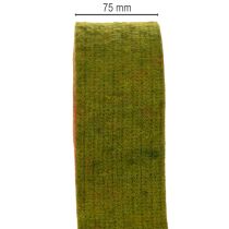 položky Plstěná páska, dvoubarevná páska na chňapky, 100% vlna, červená/zelená, šířka 7,5 cm, délka 5 m