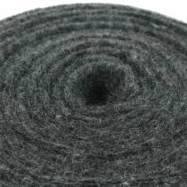 Plstěná stuha tmavě šedá 15cm 5m