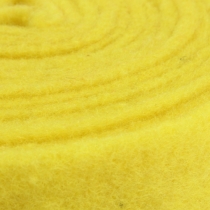 Plstěná stuha žlutá dekorační stuha filc 7,5cm 5m