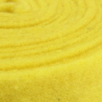 položky Plstěná stuha žlutá ozdobná stuha filc 7,5cm 5m