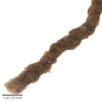 položky Hnědá vlněná šňůra, 25m dekorativní stuha pro květinářství a tvoření