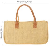 položky Plstěná taška s imitací rafie 50cm x 25cm x 25cm