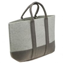 Plstěná taška šedá/hnědá 54cm x 34cm x 15cm