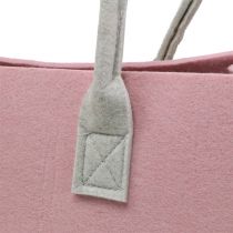 Plstěná taška růžová 50 cm x 25 cm x 25 cm