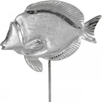 Dekorační rybka, námořní dekorace, rybka z kovu stříbro, přírodní barvy V28,5cm