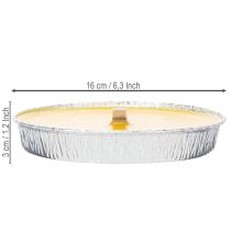 položky Vonná svíčka s citronelovou vůní proti hmyzu, miska s plamenem ideální na balkony, terasy a pikniky, 16 cm