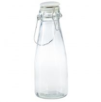 položky Dekorace na láhev skleněná láhev s uzávěrem Ø8cm 24cm