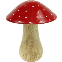 Mucholapka deco dřevěná houbová podzimní dekorace dřevo 11,5×Ø10cm